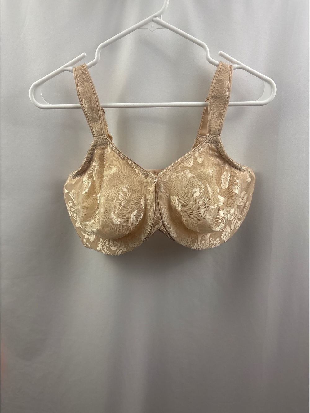 Wacoal Bra Size 40DDD Awareness Seamless Solid Beige Underwire 85567 Lace Detail - Picture 2 of 7
